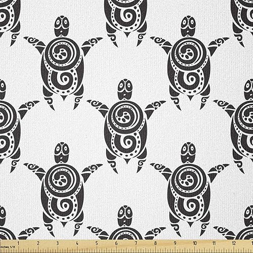 Ambesonne The Yard, telón de fondo geométrico descolorido con diseño de mosaico, mosaico, mosaico, mosaico, mosaico, tela de punto elástico para