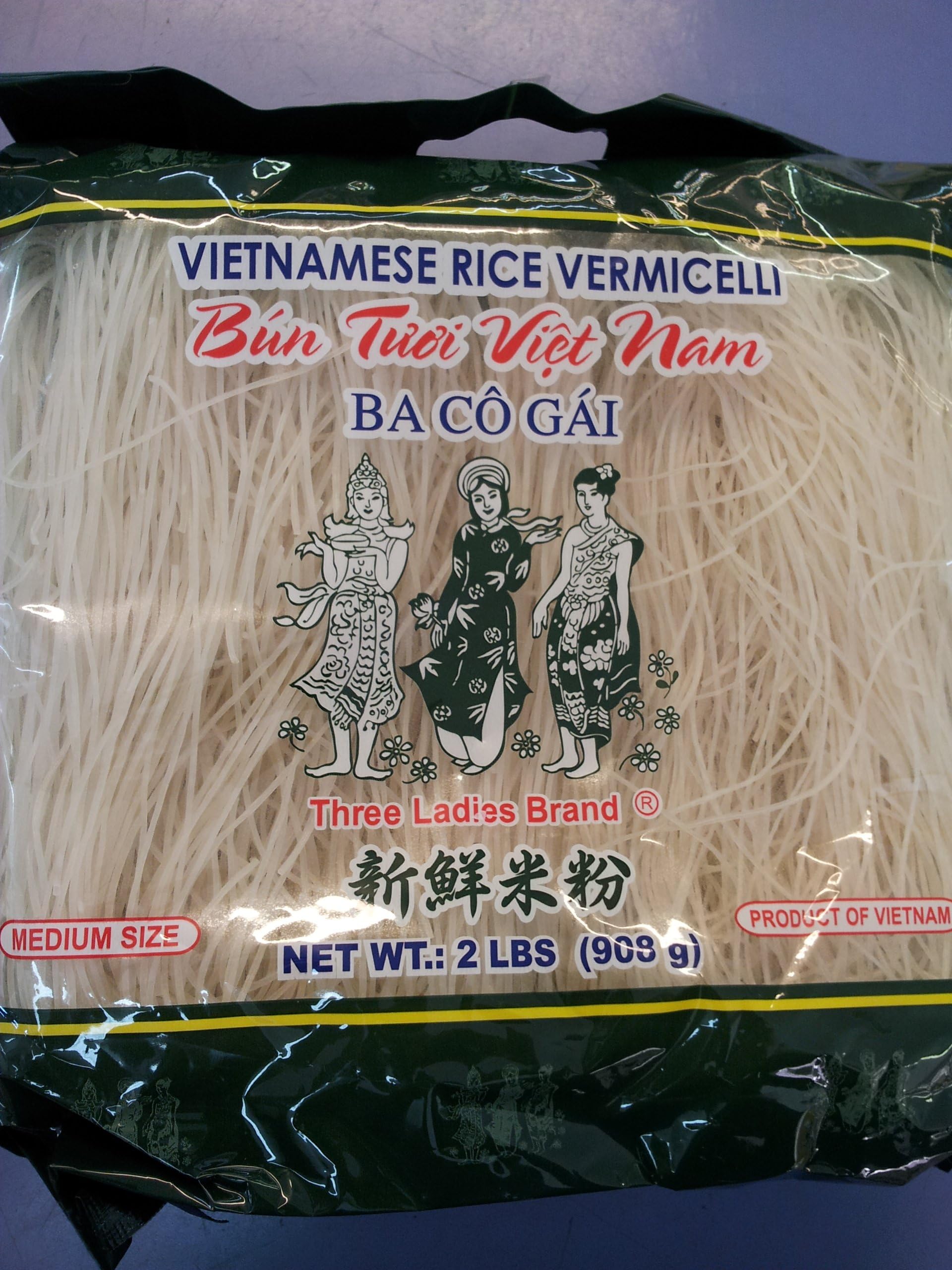 Vietnamese Rice Stick (vermicelli) Three Ladies Brand 2lbs