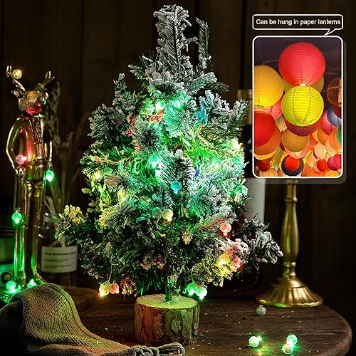 Miniatura 27 de 100 mini luces LED, globos LED iluminados para decoraciones de fiesta, luces de fiesta de neón para linterna de papel, huevos de Pascua, fiesta