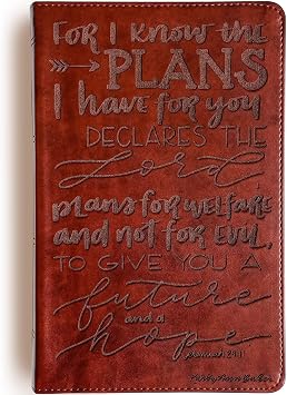 JOY CREATIVE ESV Large-Print Red Letter Bible | Personalized with Name | Custom Design Hand Lettered and Laser Engraved | Gift for Wedding, Baptism, Graduation or Birthday...