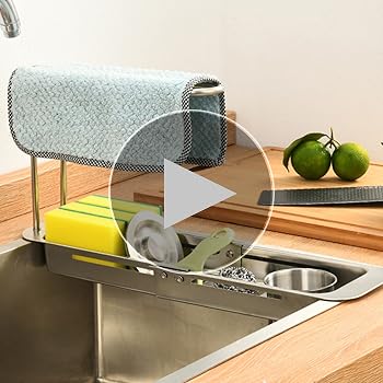 Amazon｜スポンジ置き スポンジホルダー たわし入れ ステンレス 伸縮式