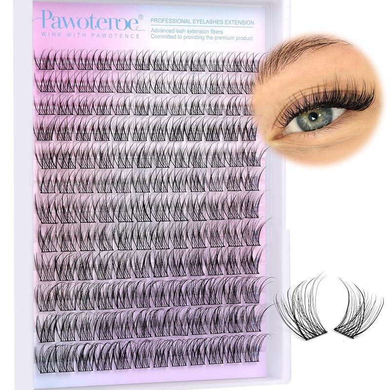 Pawotence Cílios Postiços em Touceiras Wispy 10–16 mm
