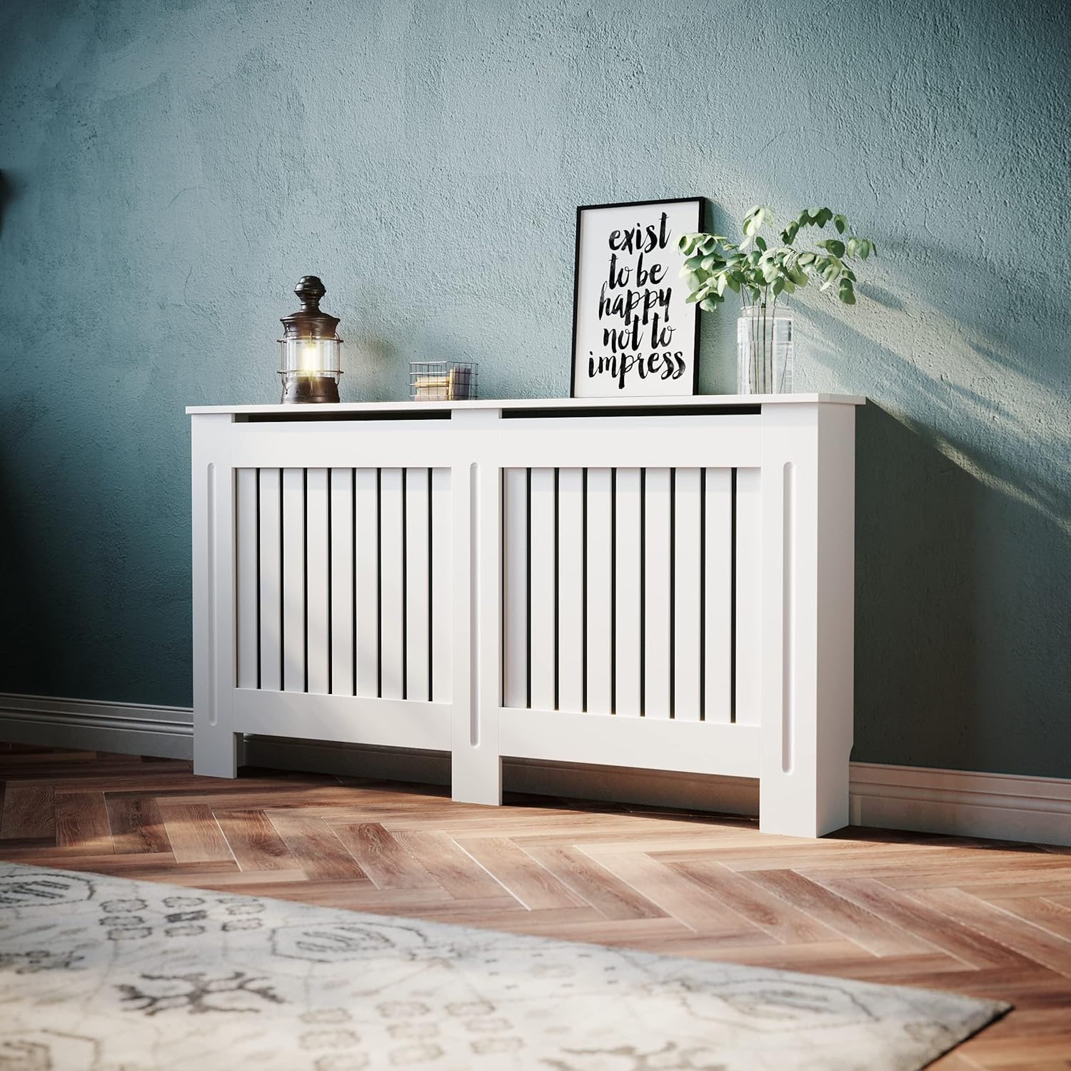 SONNI Elementskydd i trä, vertikala lameller, för vardagsrum/sovrum/kök ...