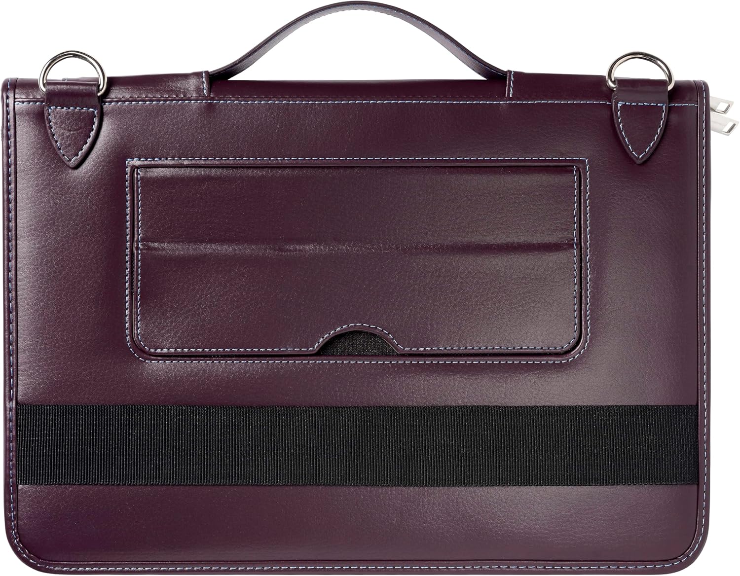 Purple Leather Laptop Messenger Case - Compatible with Dell Latitude 3189 2-in-1 11.6 Touchscreen Laptop