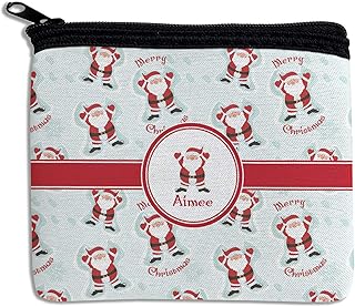 RNK Shops Personalized Santa Clause Making Snow Angels Rectangular Coin Purse w/Name or Text
