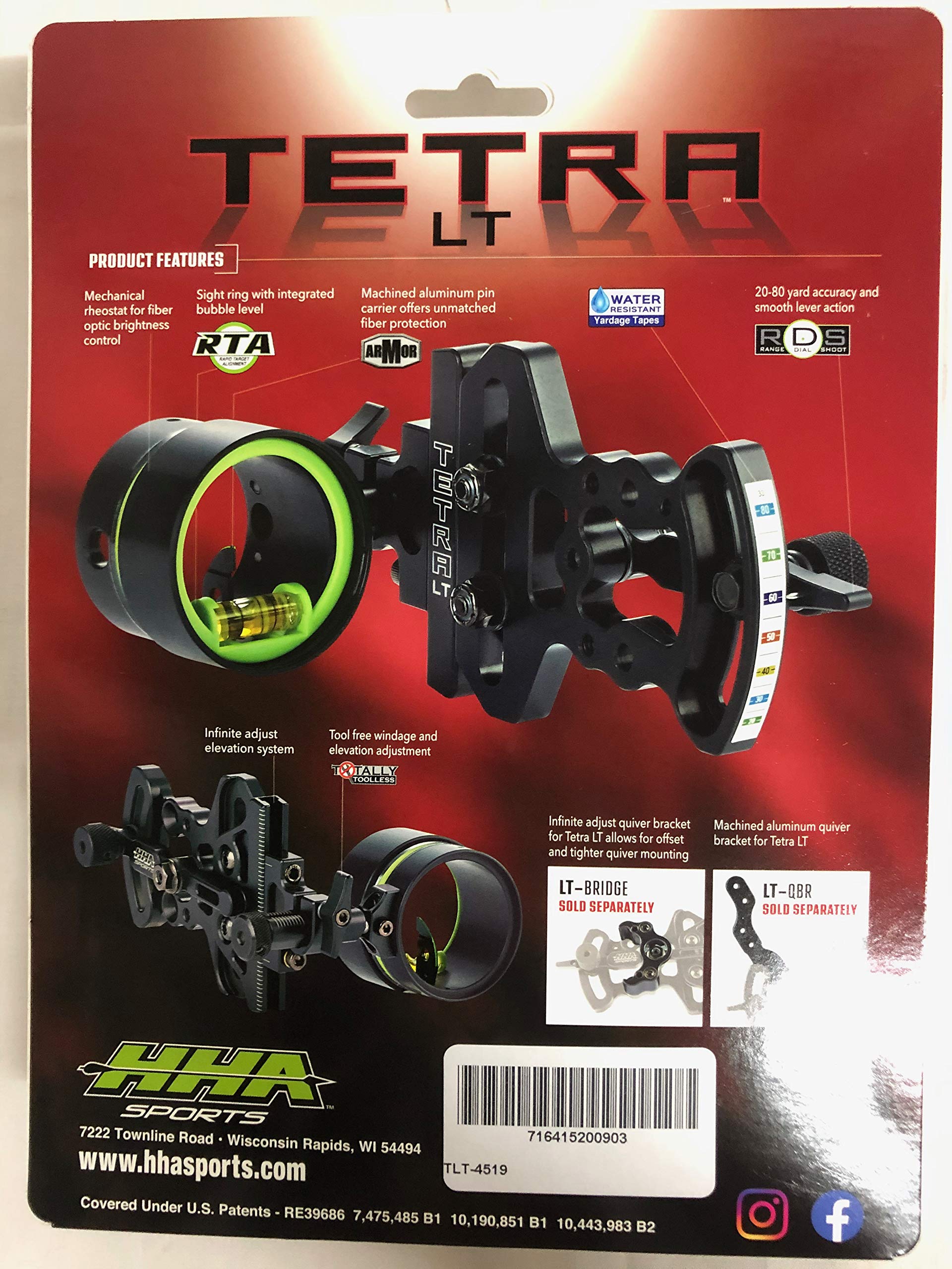 HHA Tetra LT 4519 W.019 4 Pin 1.8” Scope - Right Hand