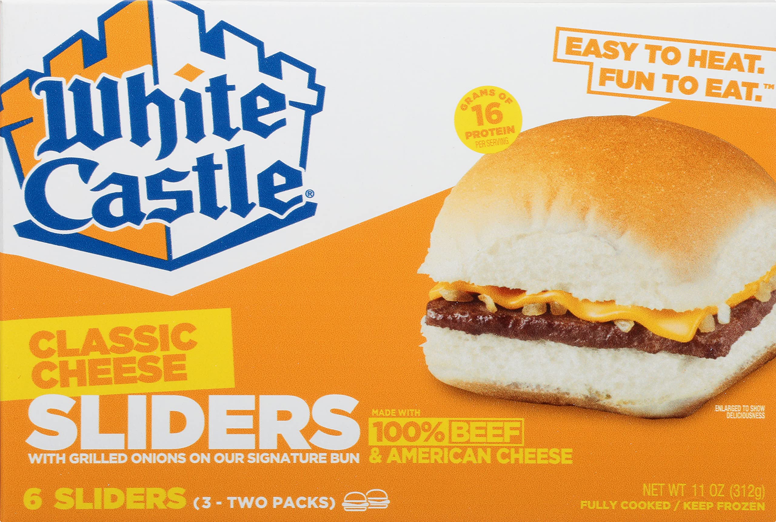 Buy White Castle, Beef Cheeseburger Sandwich, 11oz. Online at