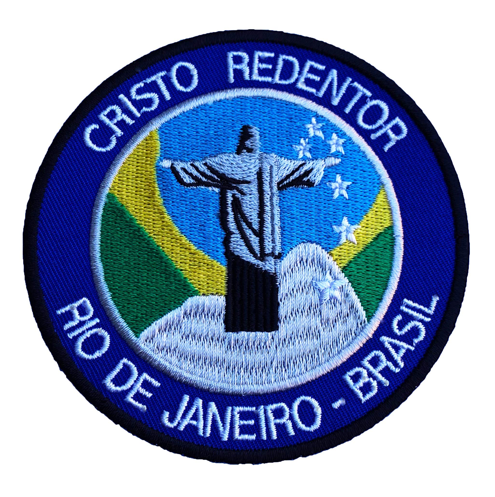 Christ the Redeemer Embroidered Iron on Patch / 3.5 Inch Embroidered Badge cristo Redentor Rio De Janeiro Brasil Trekking Applique