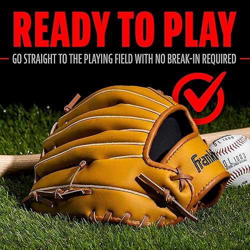 Miniatura 4 de Franklin Sports Field Master Baseball + Softball Glove - Field Master Adult + Youth Baseball + Softball Mitt - Men's + Women's Gloves - Right Hand