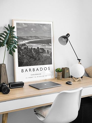 Miniatura 3 de Impresión de pared de Barbados, arte de pared de Barbados, impresión de pared del Caribe, arte de viajes, arte de pared, en blanco y negro, viajes,