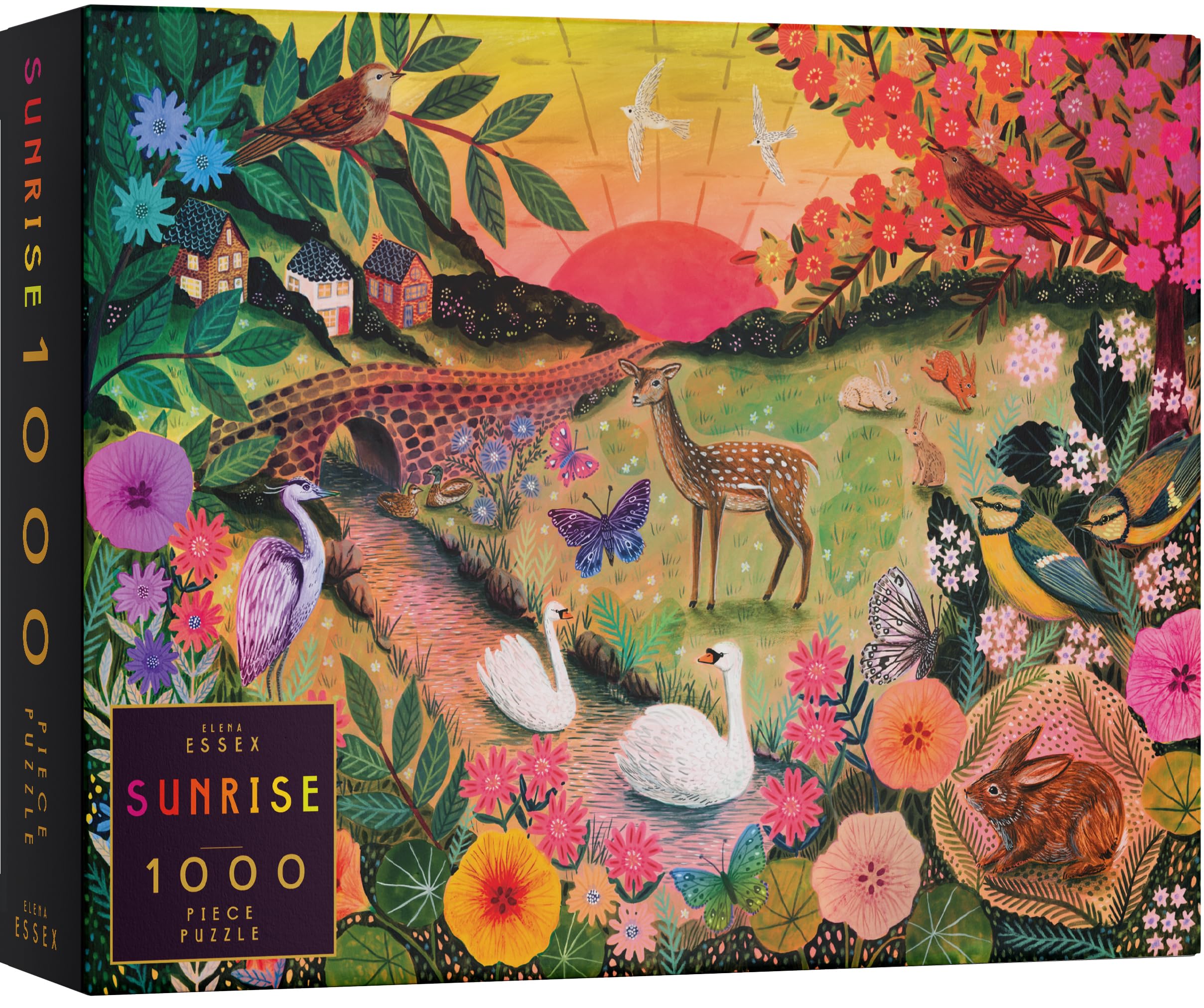 Elena Essex Jigsaw Puzzles for Adults 1000 - Sunrise, Jigsaws, Jigsaw Puzzle, Jigsaw 1000 Pieces, Countryside Nature Flower Tree Landscape Puzzle, Size 70x50cm โ image 1