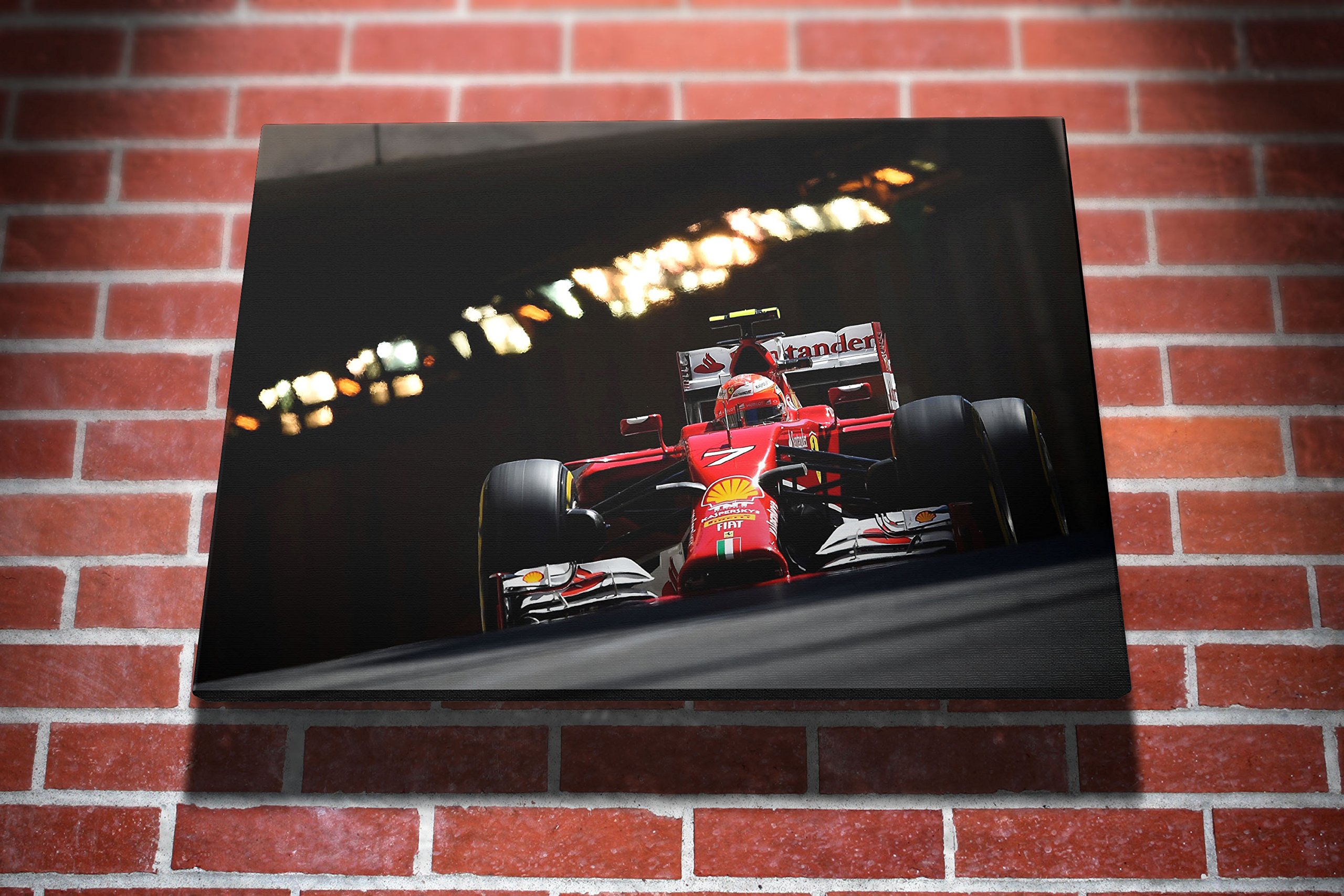 I Art Box Kimi Raikkonen Ferrari Monaco Grand Prix F1 Racing Gallery Framed Canvas Art Picture Print