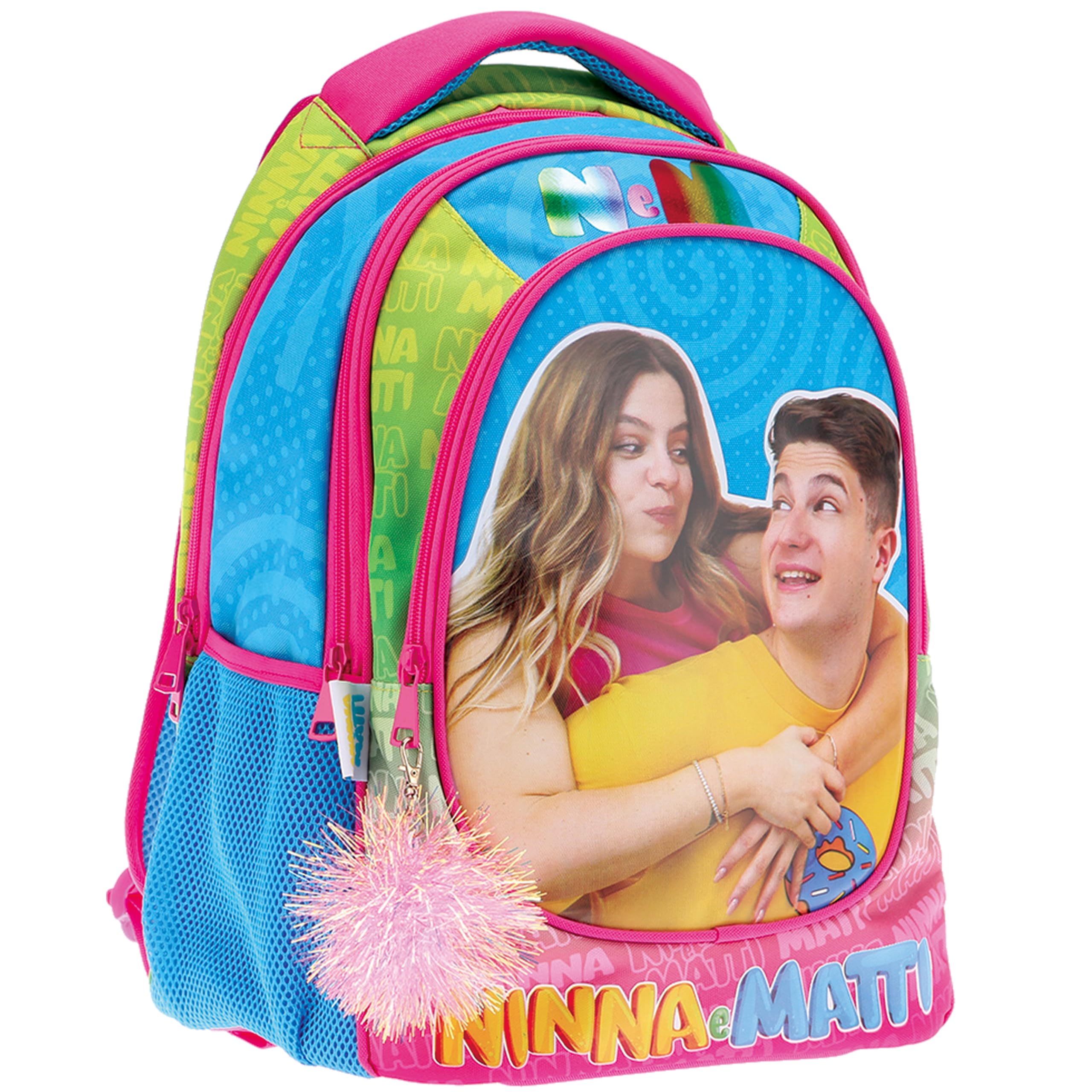 NINNA e MATTI Zaino Grande per Bambini Scuola Elementare, Linea Scuola 2025-2026, 32 x 21 x 42 cm