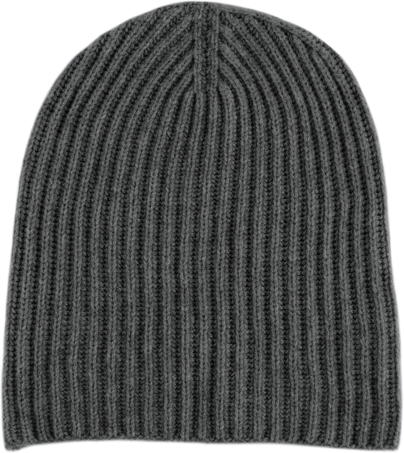 Shorts of Hawick Men's Ribbed 100% Cashmere Beanie Hat - Dark Gray - Made in Scotland by Love Cashmere - Image 2