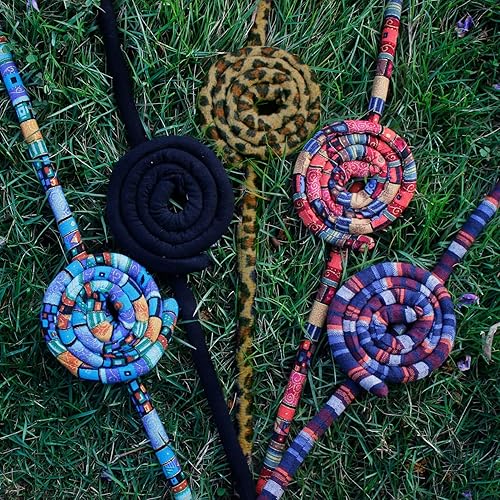 Miniatura 5 de Lazo para el cabello con cierre en espiral, accesorios para rastas, liga para el cabello flexible para mujeres y hombres con cabello grueso