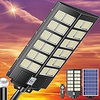 Vista 12 de Large Solar Street Lights Outdoor Waterproof Heavy Duty, Dusk to Down Solar Parking Lot Lights Mention Sensor, Outdoor Yard Light LED Floodlight