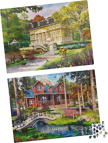 Miniatura 2 de Juego de 2 rompecabezas de 1000 piezas para adultos familias y niños a partir de 8 años