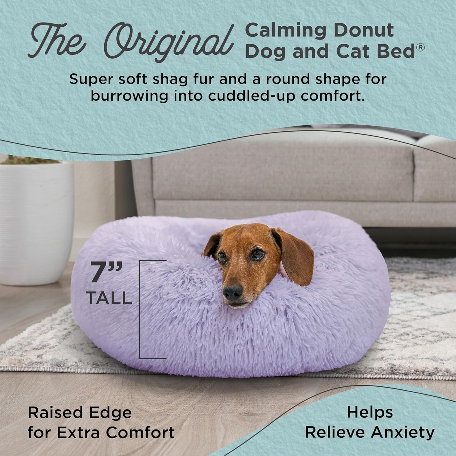 Ultimate Comfort: Best Friends by Sheri Calming Donut Bed for Pets