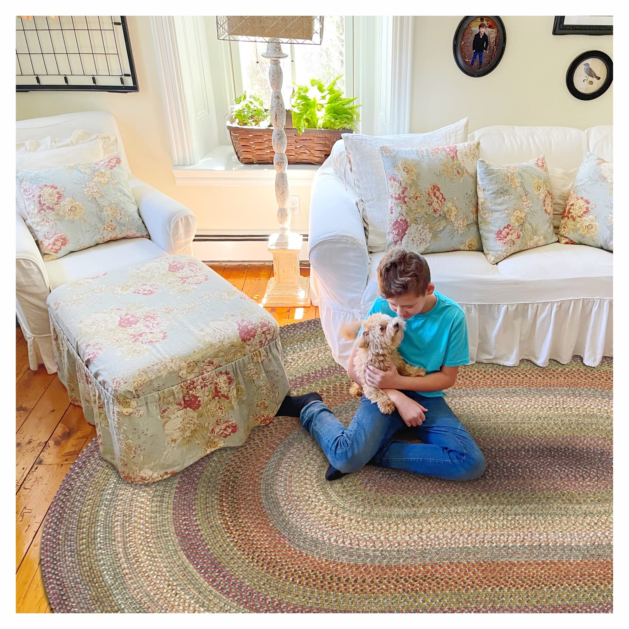 Y3062 インド製 絨毯 ポリエステル 206×150㎝ Amazon.co.jp: Homespice Decor インドア/アウトドア 編み込みラグ