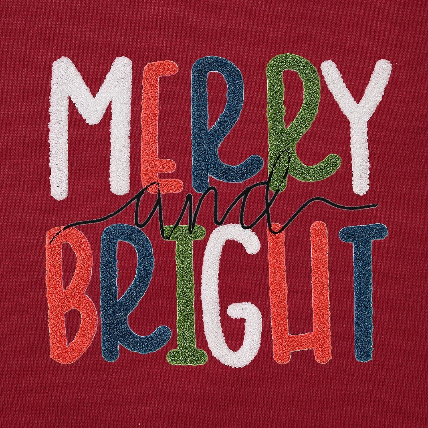 MODNTOGA Women's Merry and Bright Crewneck Sweatshirt Long Sleeve Merry Christmas Sweatshirt Retro Fall Winter Pullover Tops - Image 5