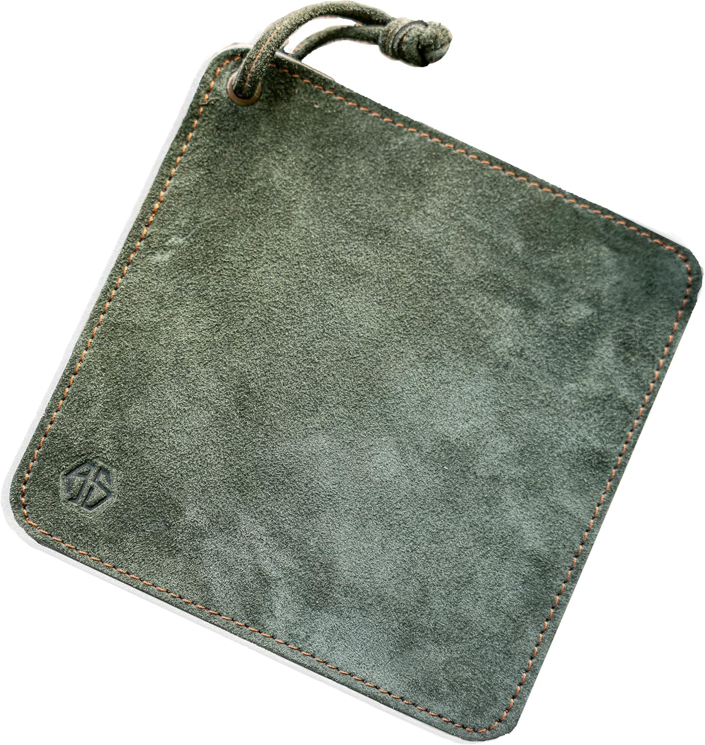 Angus Stoke Potholders Made of Buffalo Leather | Handmade, Heat Resistant and Double Layered | hot Pads Holder Fran (Light Olive/Green, 2)