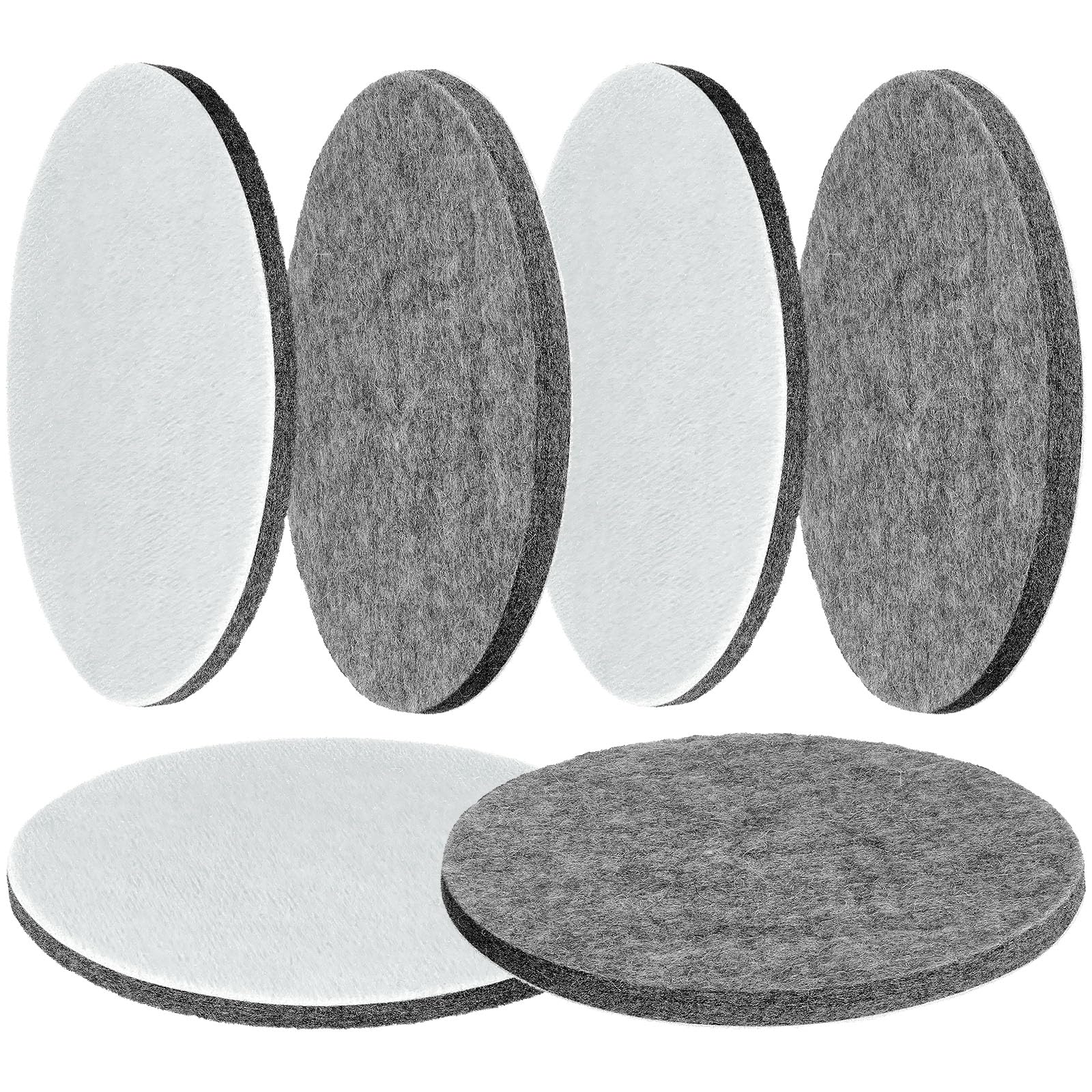 LongZYU Polierfilz 150mm Polierscheibe für Bosch Exzenterschleifer Polierpad Filz Glas Auto Polierpads Klett Filz Pad Polieren Polierkissen für Holz Marmor Metall