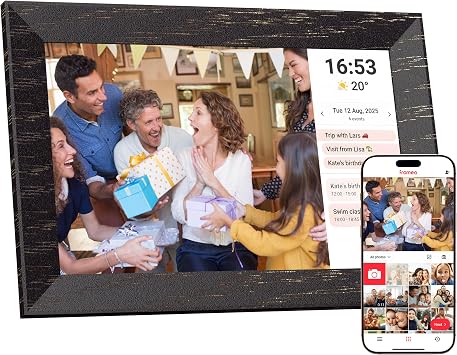 Frameo Digital Photo Frame WiFi 10.1in, 1280 * 800IPS, 32GB digital picture
