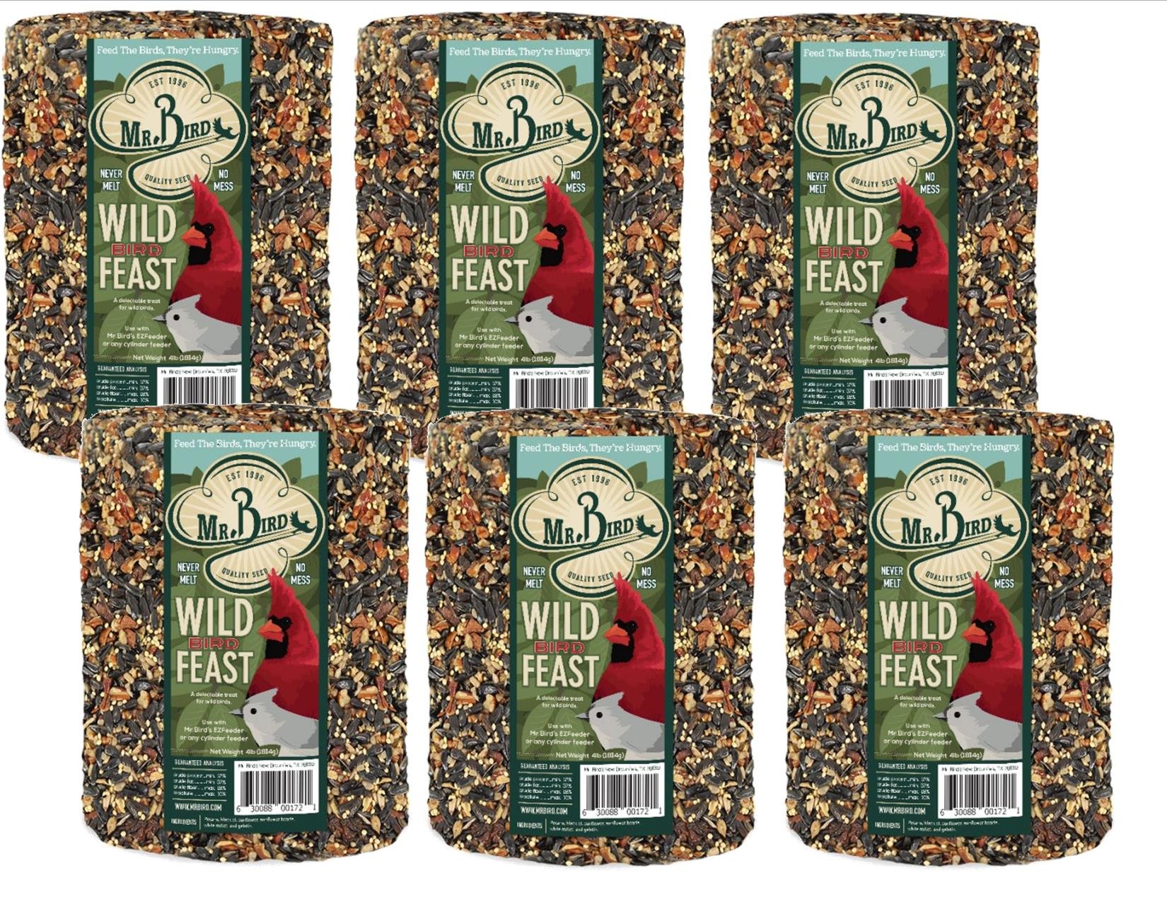 Mr. Bird Wild Bird Feast Birdseed Cylinder - 6 Diameter