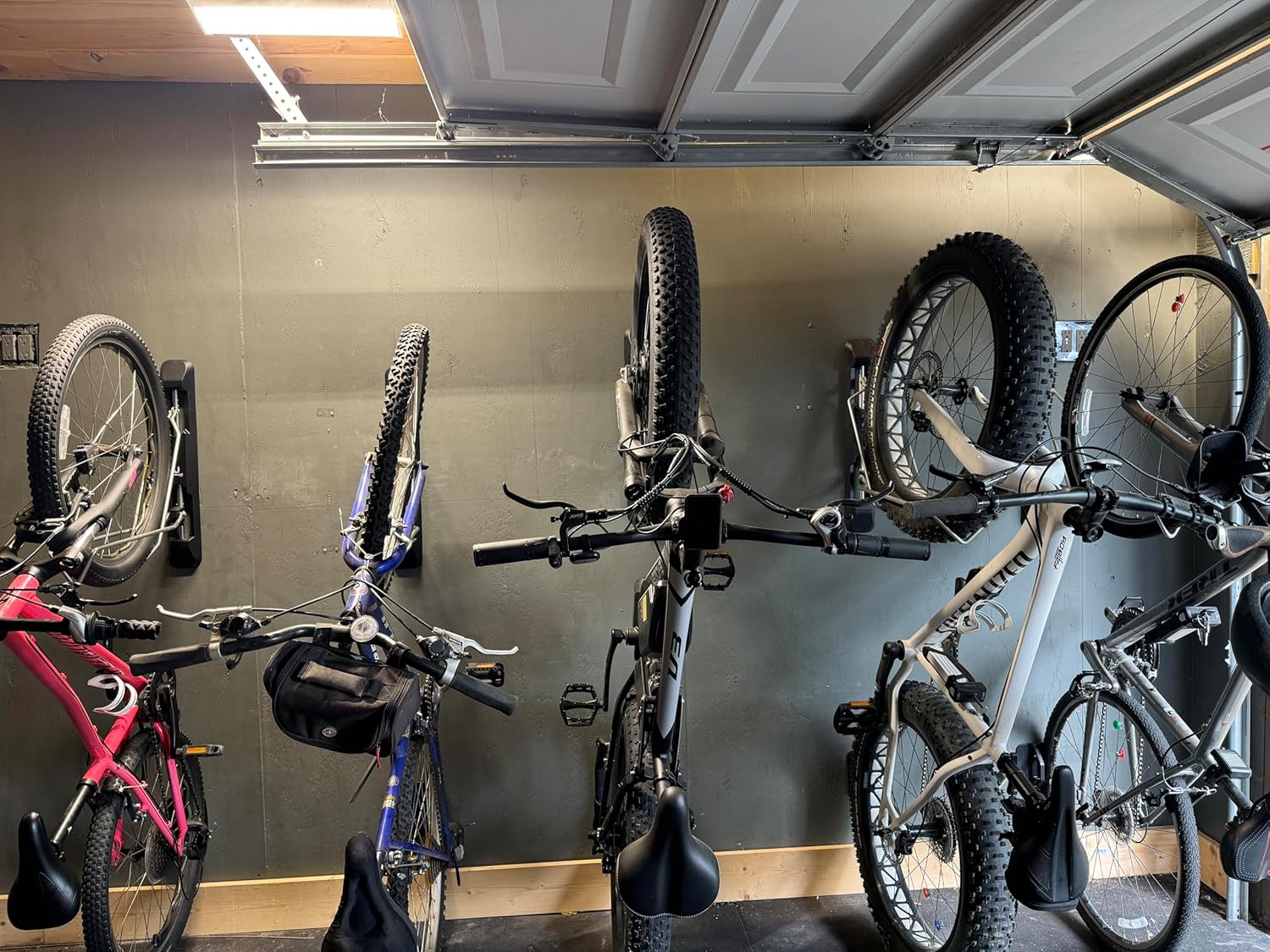 Unbound Bike Storage Rack: Swivel Wall Mount for Effortless Indoor Storage - Space-Saving Design with Swivel Arms. Ideal for Home, Garage, Bike Park (Fat Bike Rack (TIRE WIDTH 2.8''~5''))