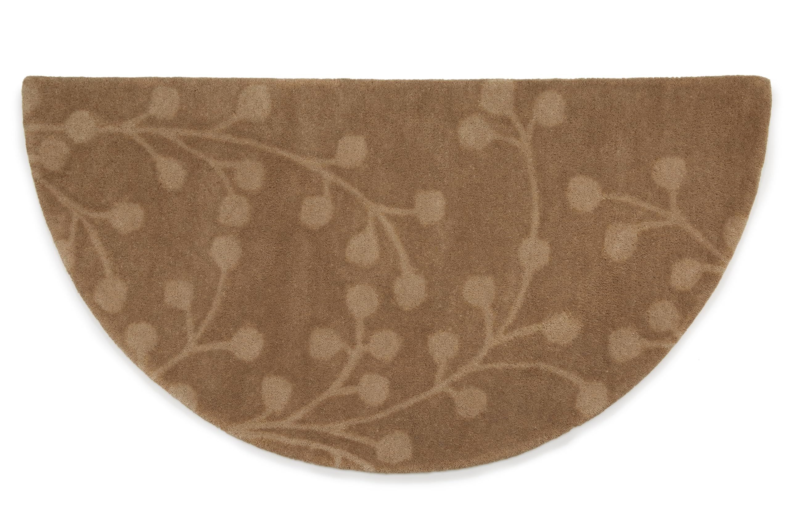 Tapis touffeté main UniFlame en laine avec motifs branches beiges