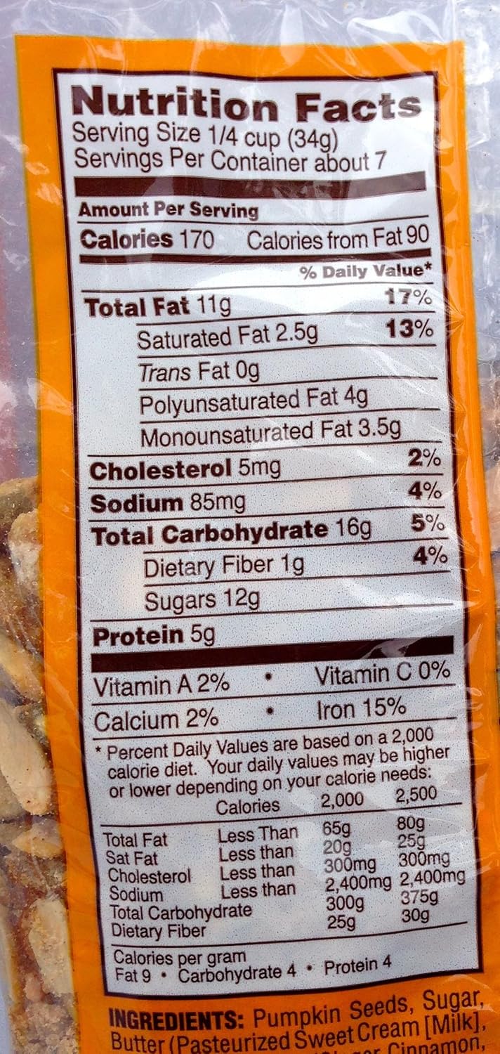 Trader Joes Pumpkin Spiced Pumpkin Seeds 2 Packs 8oz. Each Bag - Total 2 Items