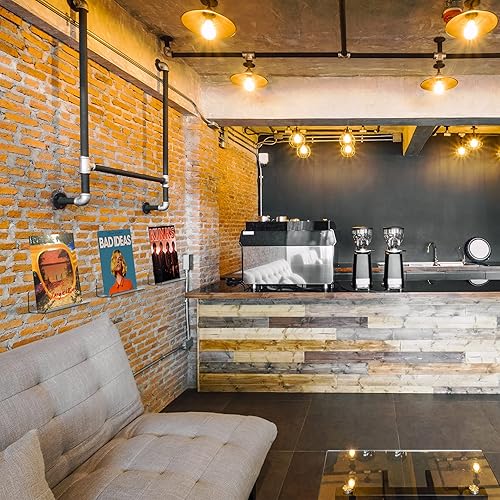 Miniatura 7 de INTELLIMADE - Estante para discos de vinilo acrílico, soporte para discos de álbum de montaje en pared, exhibición flotante de libro de plexiglás,