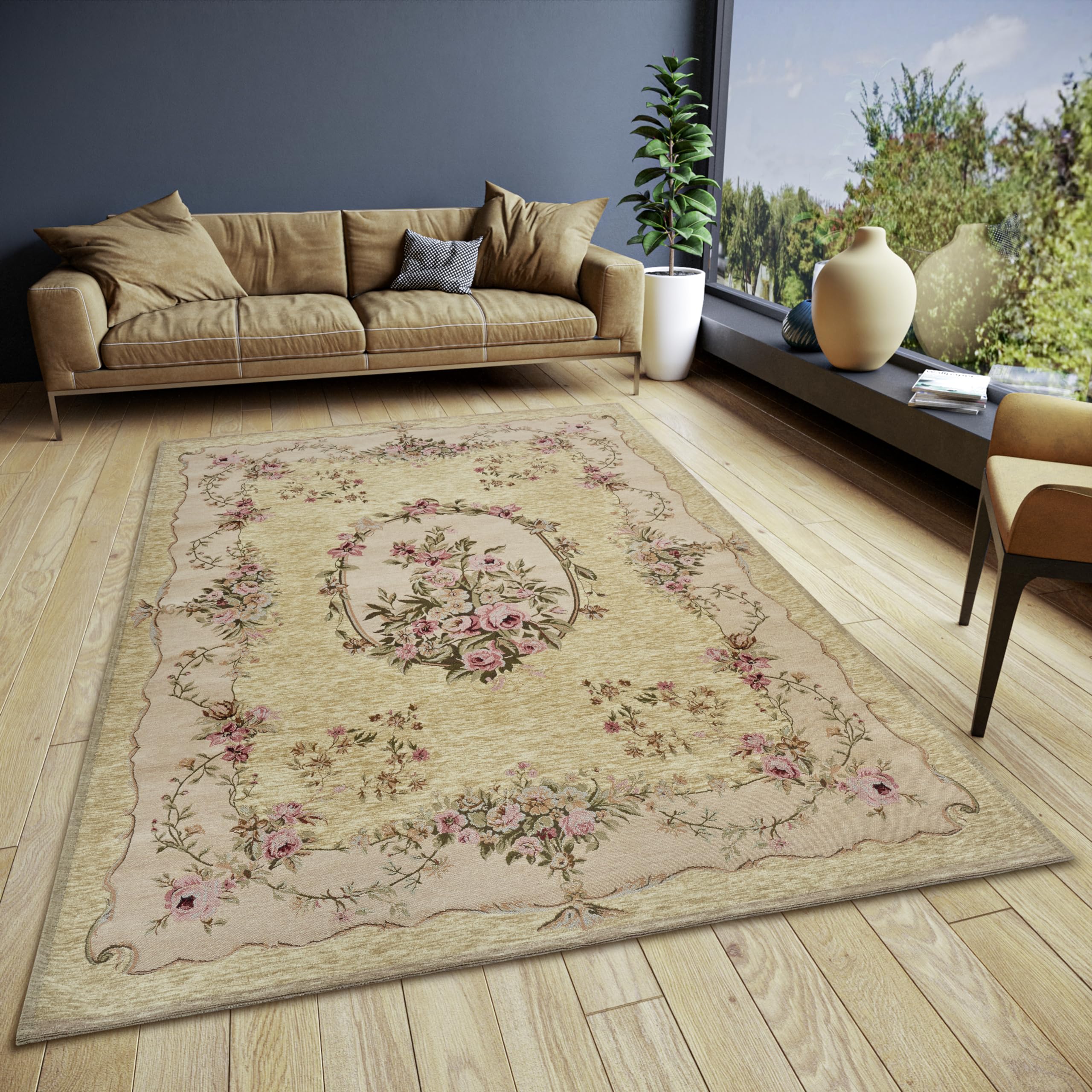 Tapis oriental vintage floral pour un salon chaleureux et une chambre cosy