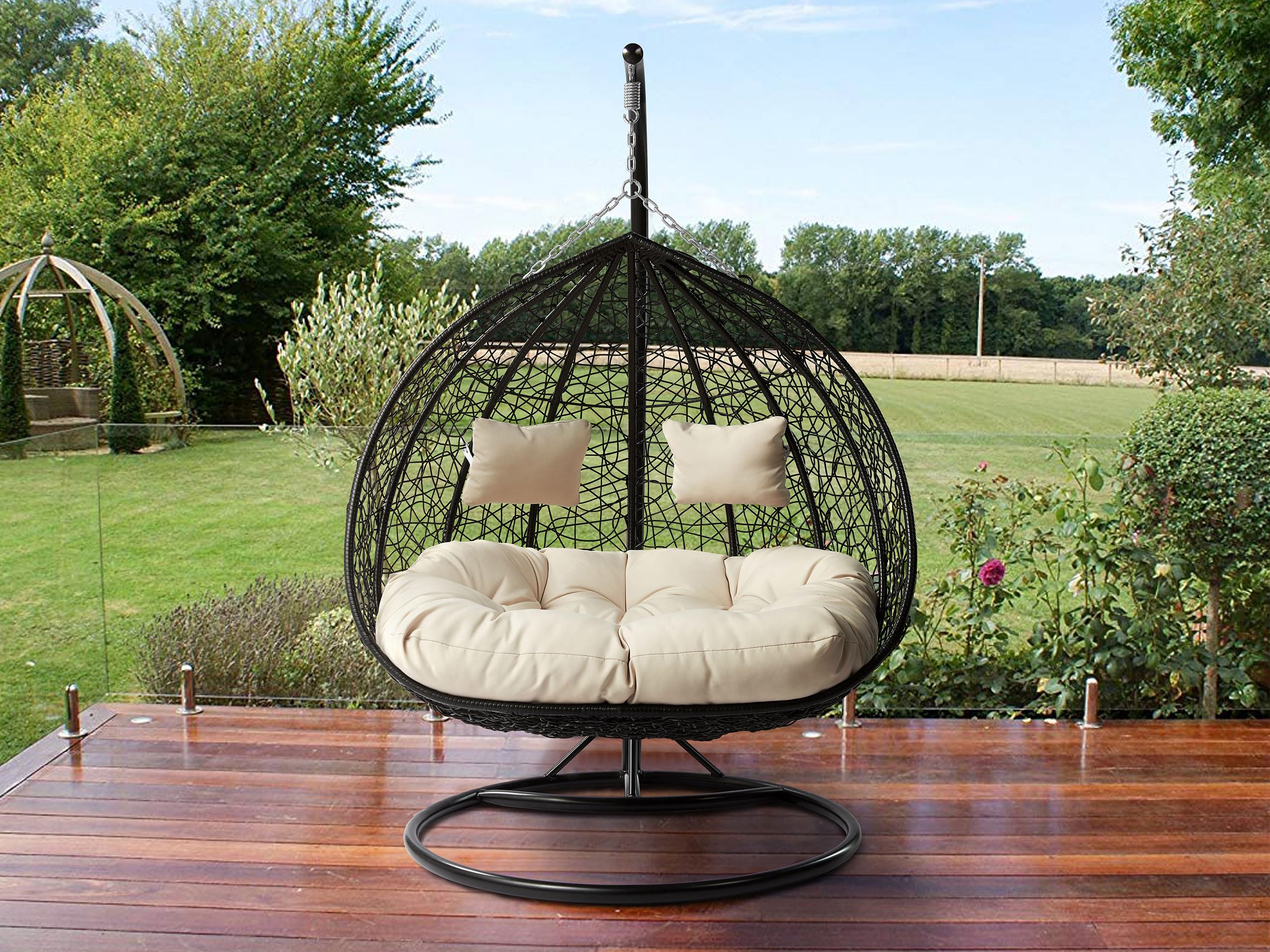 Poltrona Sospesa KESSER Con Struttura - Capacità 150 Kg, Per Interni Ed Esterni - Foto 10