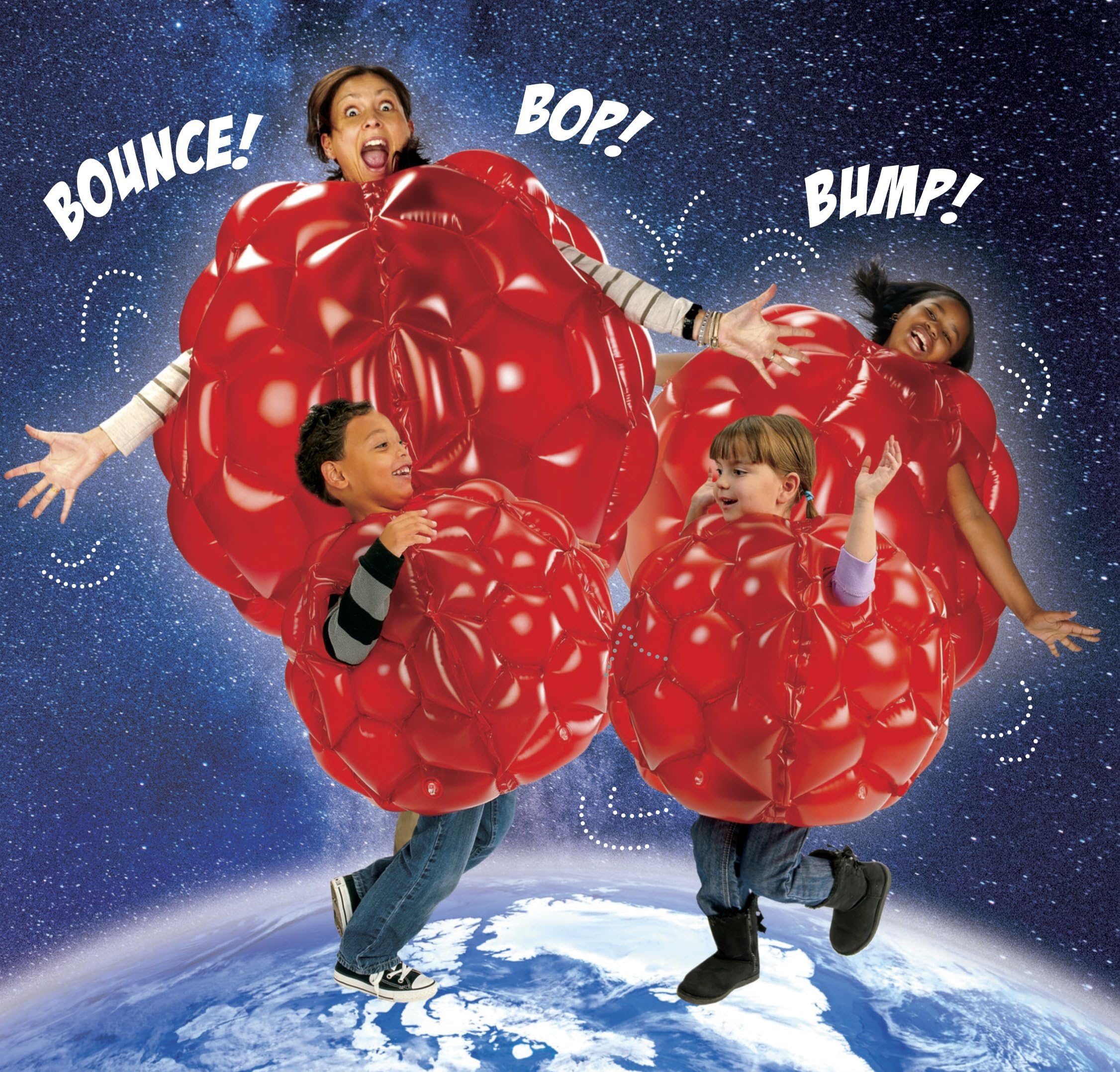 Eduk8 Inflatable Belly Bump Balls - Junior and Adult Sizes, Zorbs 92 cm, Fun Indoor & Outdoor, Garden Party Activity Kids Game, Football, Stag Do, Set Of 2