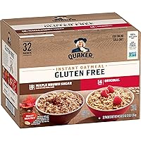 Vista 1 de Avena instantánea Quaker, paquete variado de 2 sabores sin gluten, 32