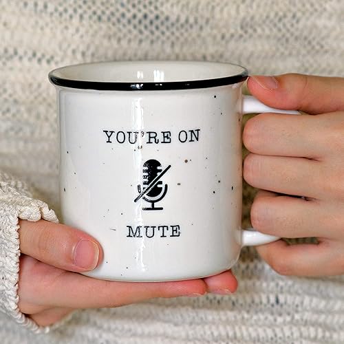 Miniatura 9 de Taza de café de cerámica You're On Mute de 11 onzas, ideas de regalo de granja con citas y refranes divertidos, apta para microondas para el día del