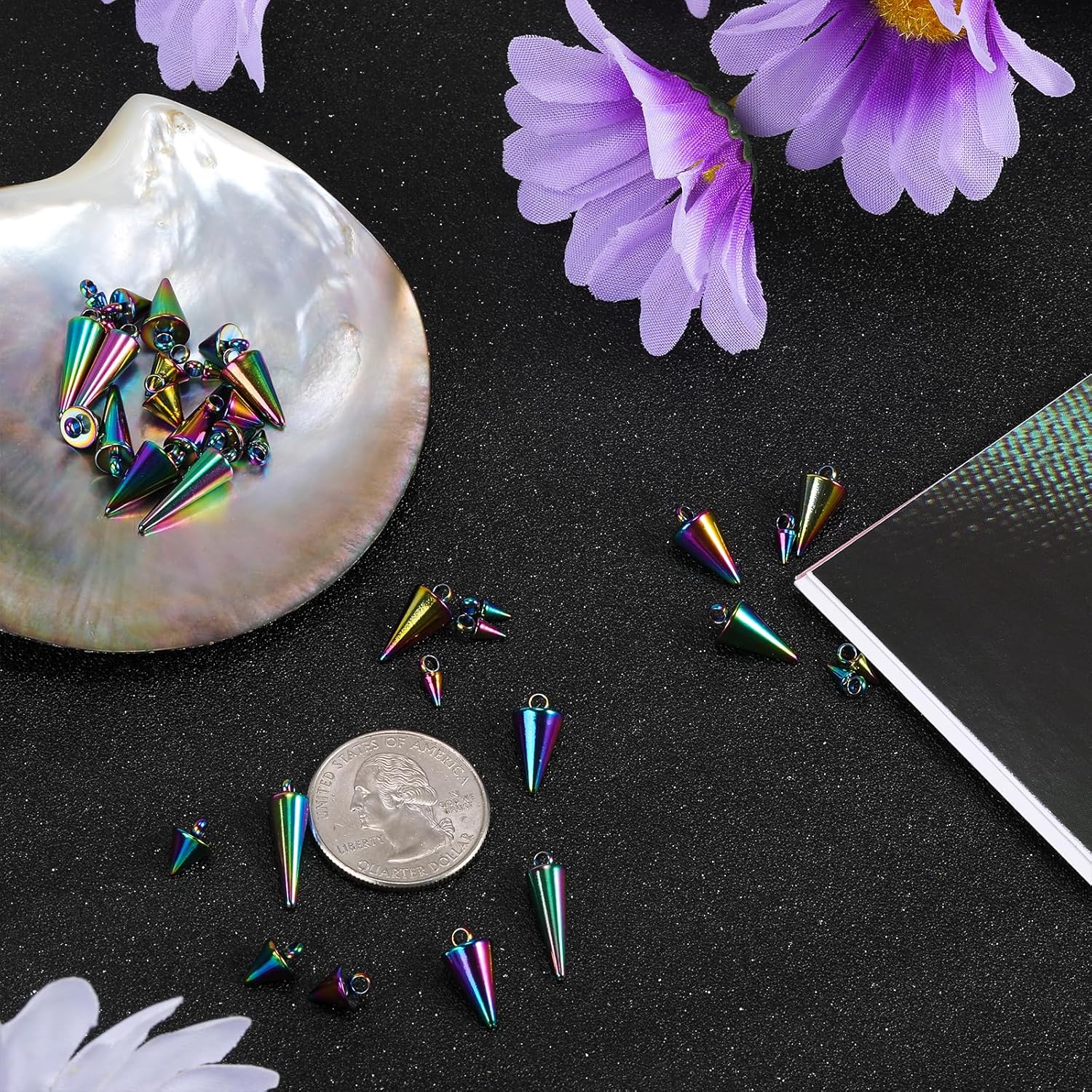 Spike Charm Pendants Cone 304 Stainless Steel Charm with Jump Ring Golden for Jewelry Necklace Necklace Earring Making Crafts - Image 6