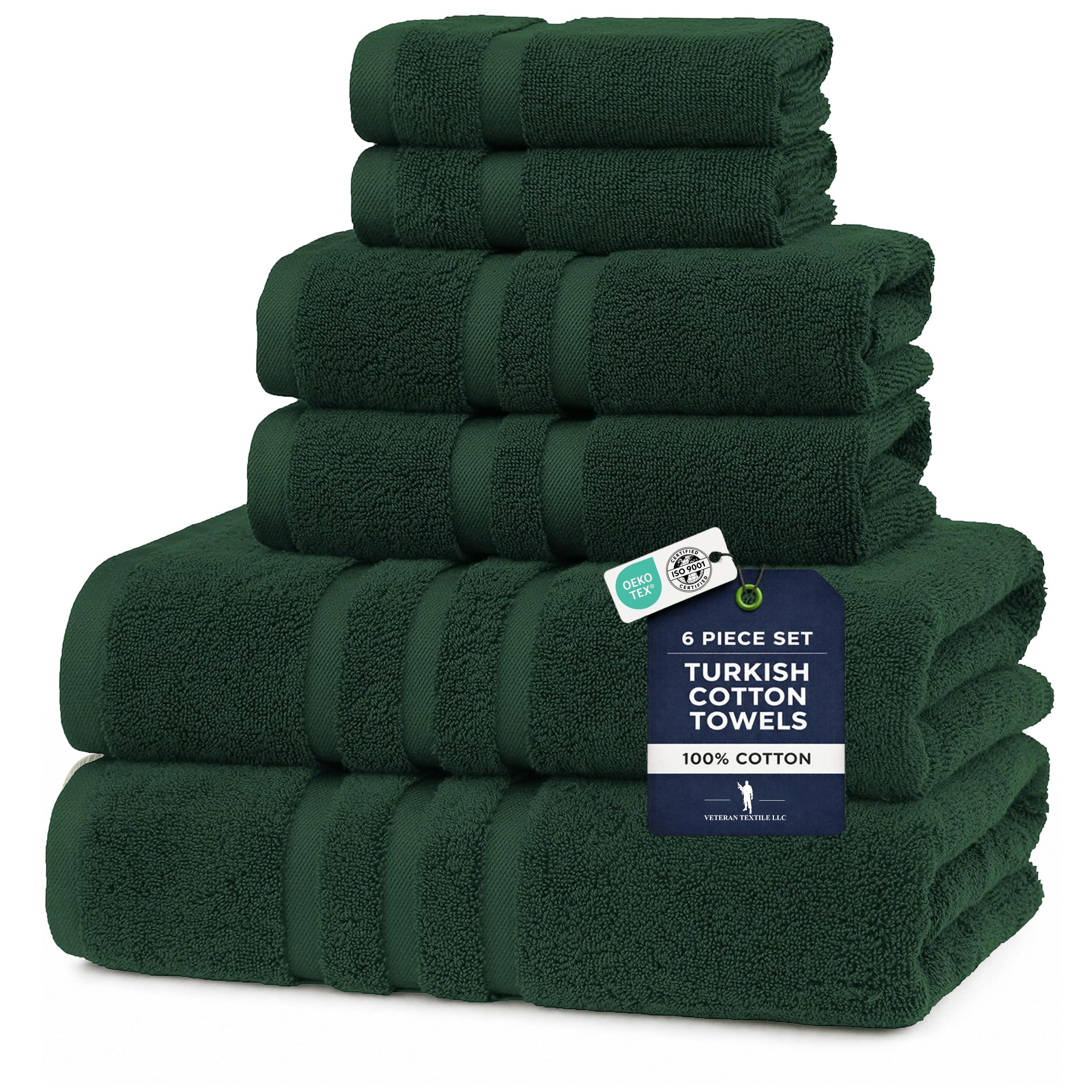 Veteran Textile LLC Luxury Hotel & Spa Turkish Cotton 6-Piece Towel Set