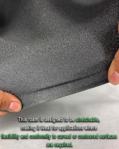 Miniatura 2 de FabricEmpire Espuma de carbón elástico de densidad media de 60 pulgadas de ancho para artes y manualidades, vinilo, proyectos de tapicería para el