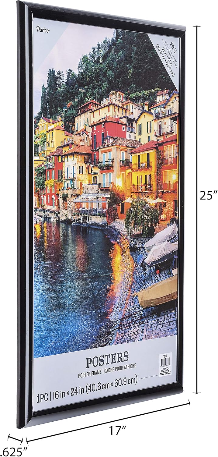 Darice Plastic Black, 16 x 24 Inches Poster Frame