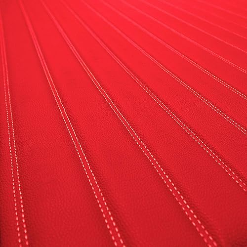 Miniatura 5 de FH Group F16500 Deluxe - Forro de carga multiusos de piel sintética resistente, a rayas, 14 pulgadas, color rojo. Regalo se adapta a la mayoría de