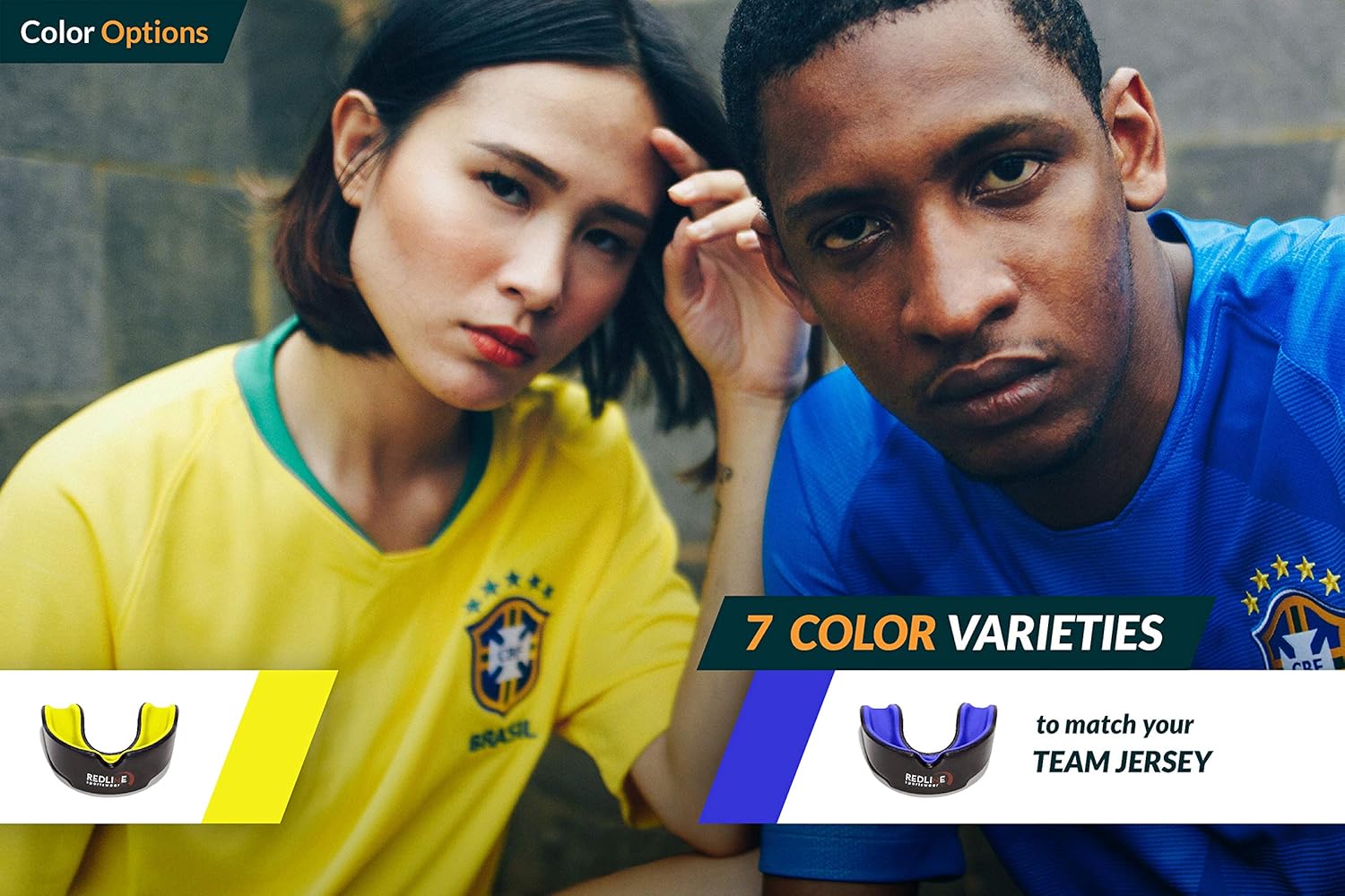 Redline Sportswear Custom Molded Mouthguard w/Case | Youth - Adult - Braces | Best Protection for MMA, Boxing, BJJ, Lacrosse, Football, Hockey and Other Sports | BPA Free (Green & Black) : Sports & Outdoors