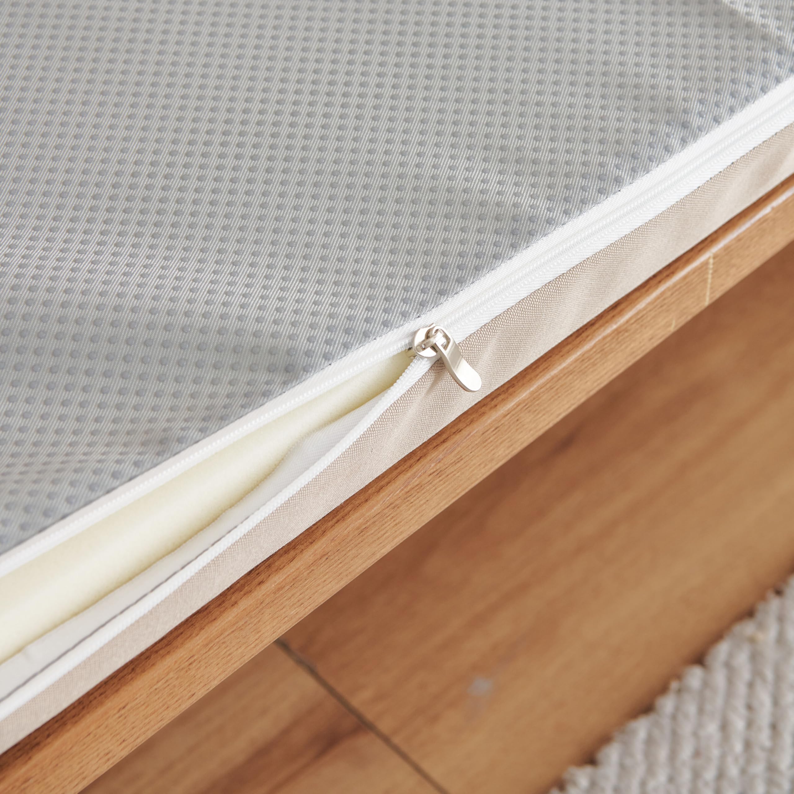 EBETA Cojín de Banco Exteriores Resistente al Agua Cojín para Silla de jardín para Muebles terraza Funda Desmontable y Lavable – Grosor 5 cm (Caqui, 140 * 50 * 5 cm)