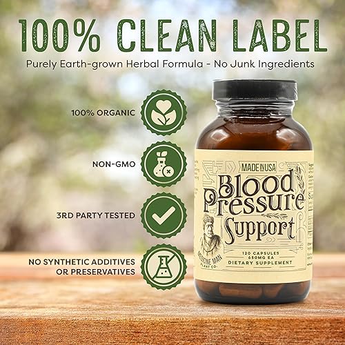 Miniatura 3 de Medicine Man Plant Co. Apoyo a la presión arterial 120 cápsulas  Pastillas herbales naturales con espino, rosella hibisco y jengibre  Suplemento
