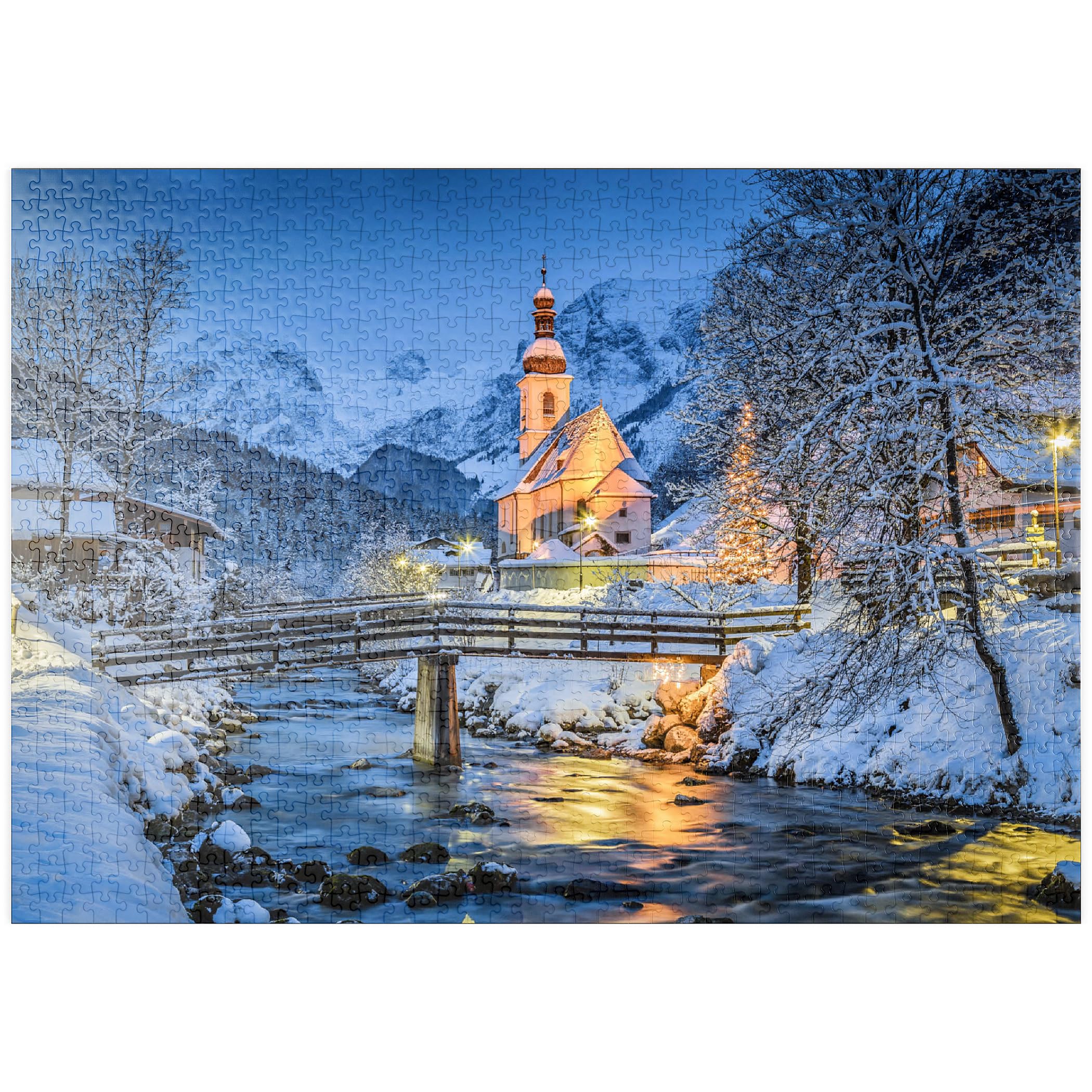 Berchtesgaden Winter Landscape, Pilgrimage Church Of Saint Sebastian - Premium 1000 pieces Puzzle - MyPuzzle special collection from Puzzle Galaxy