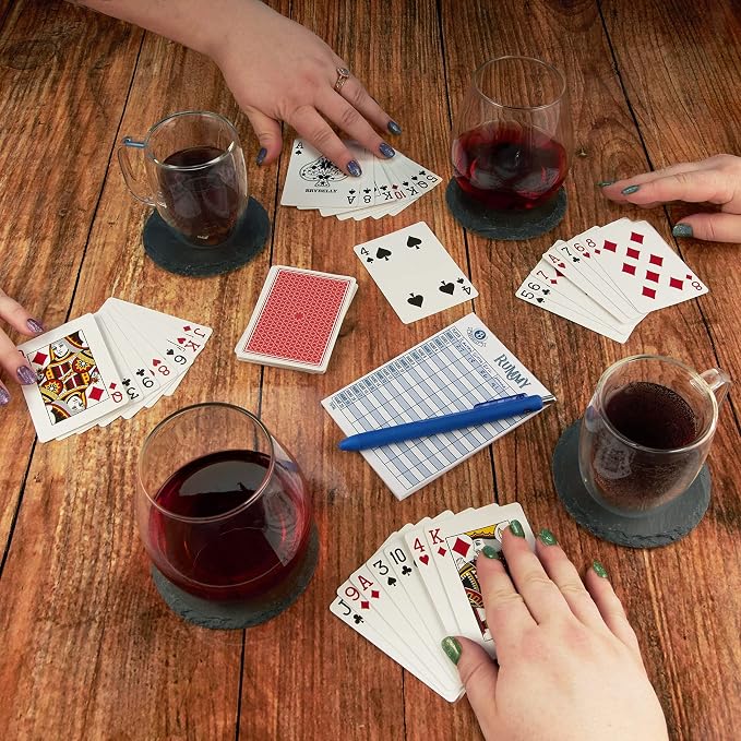 Juego de cartas Rummy kit clásico familiar 2-6 jugadores miniatura 2