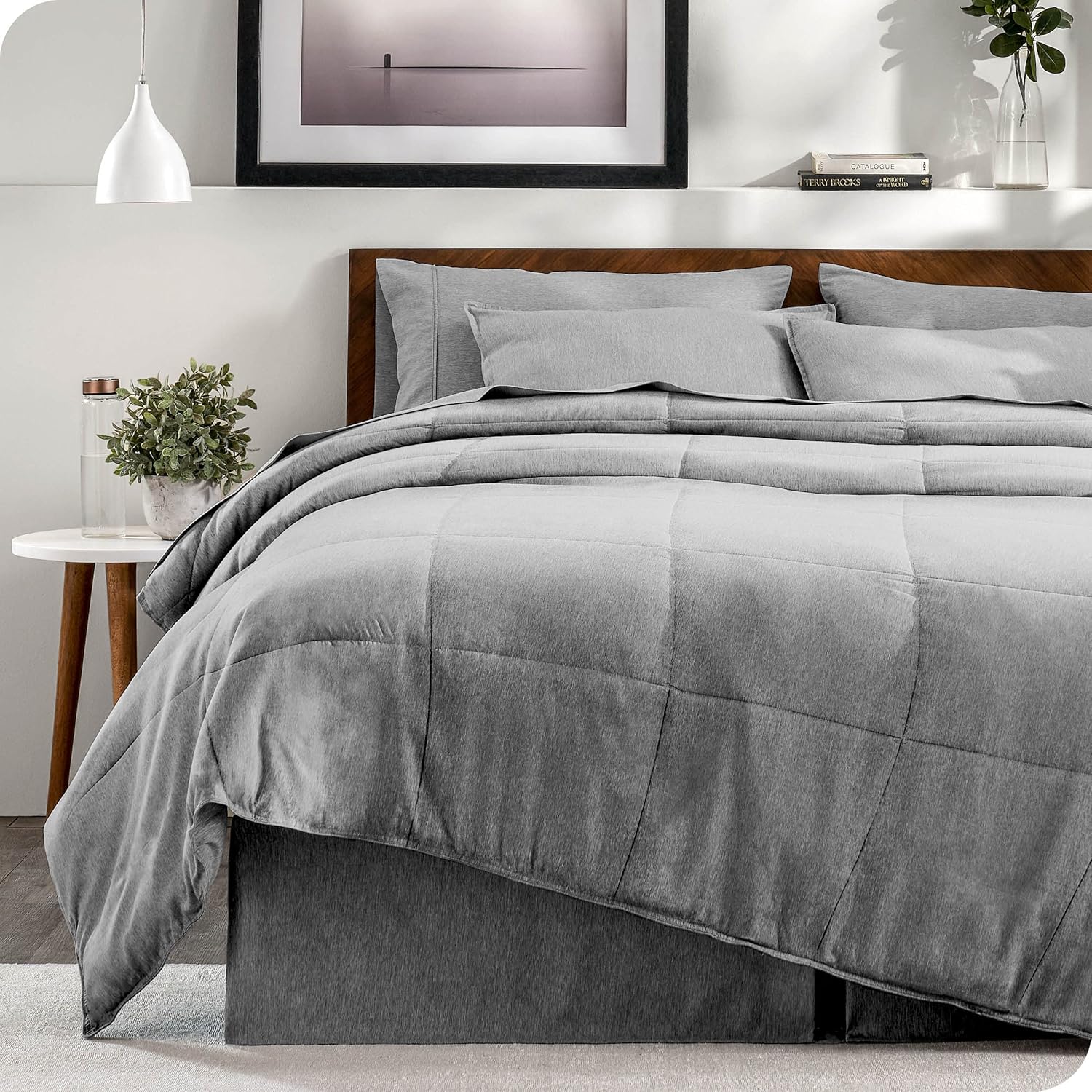 Bare Home BedinABag Parure de lit 6 pièces et jupe de lit