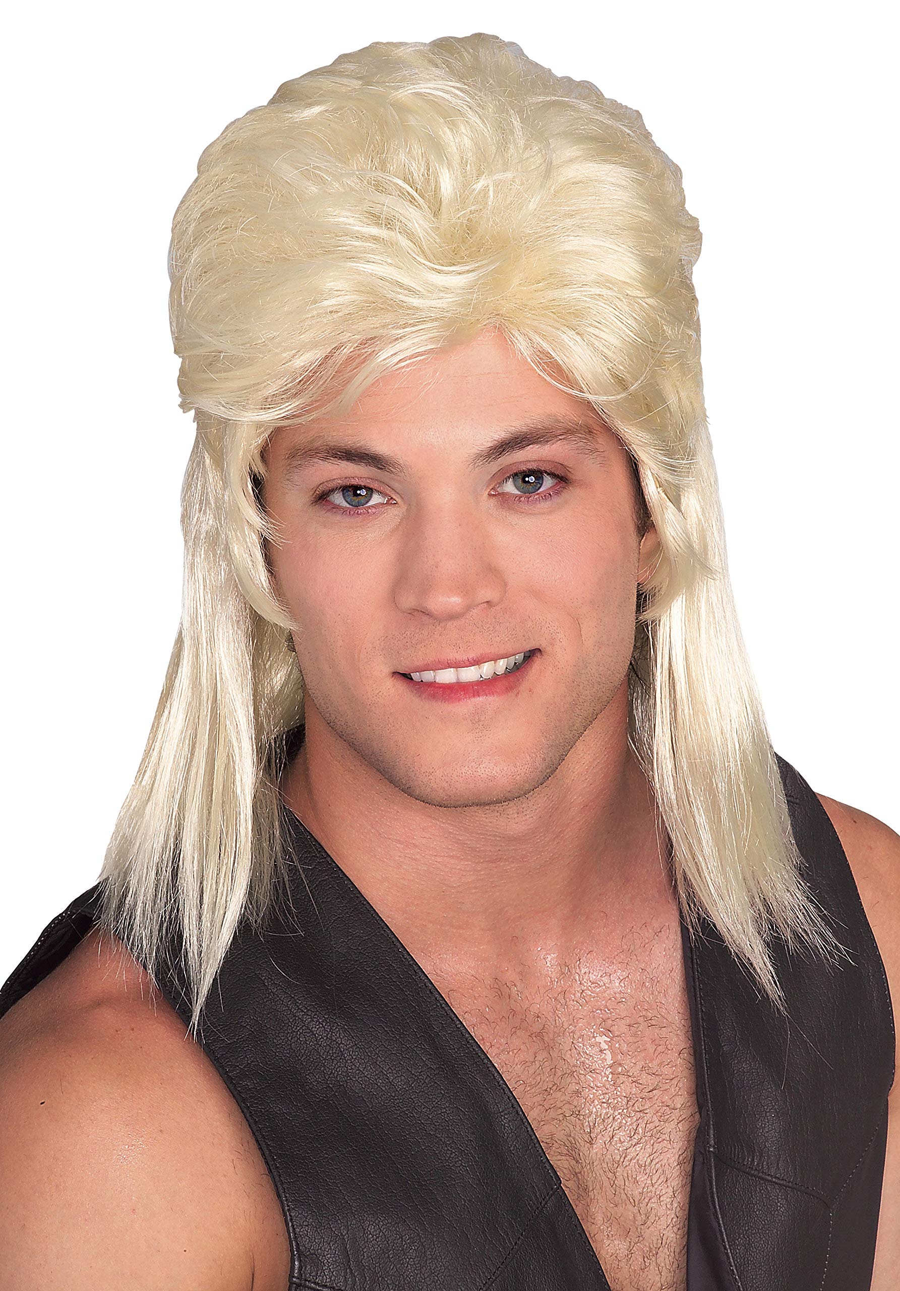 Rubie's Costume Humor Blond Mullet Shoulder Length Wig, Multicolor, One size