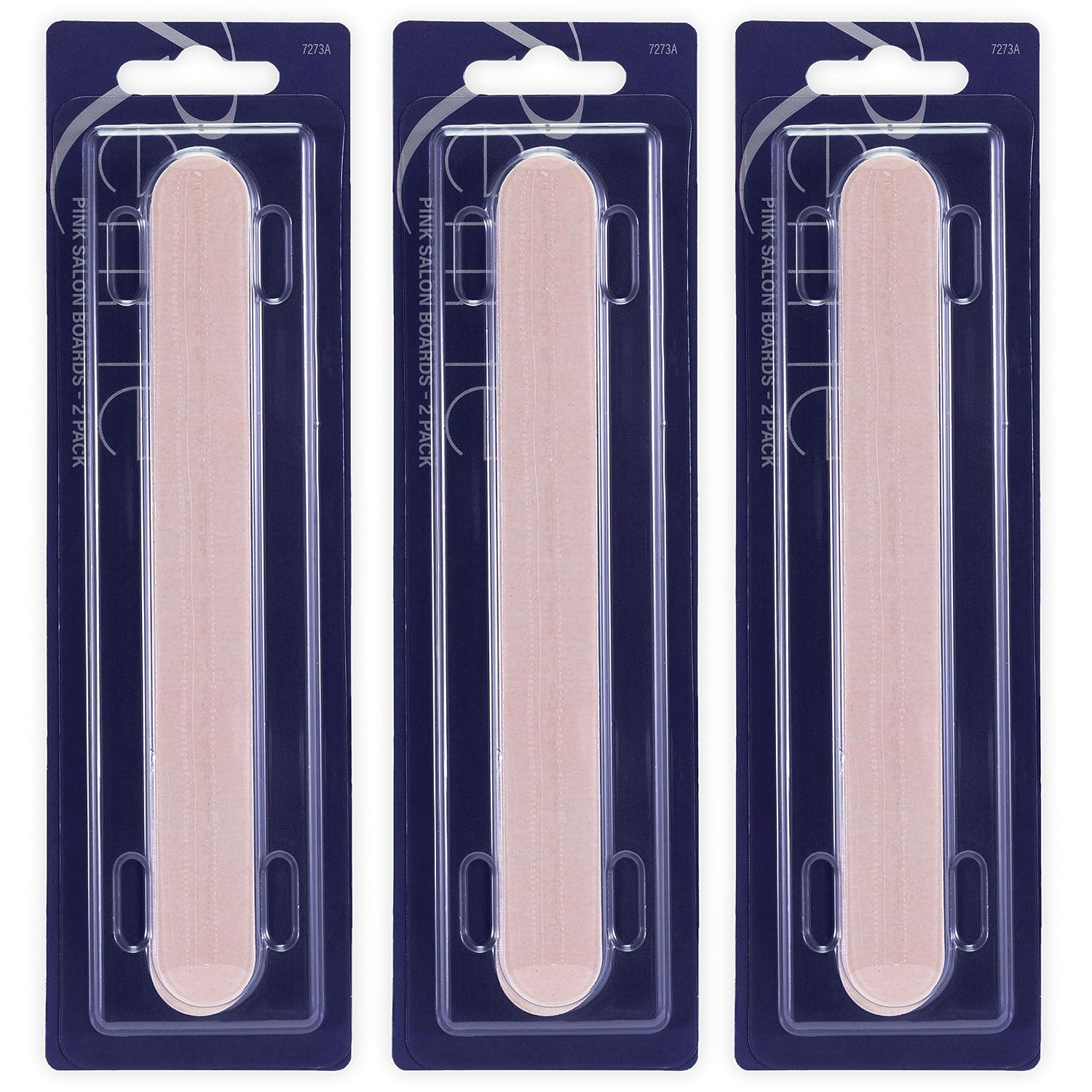 REFINE Pink Salon Boards Cushioned Nail Files, Fine/Extra-Fine 280/320 Grit for Natural Nail Manicure and Pedicure, 6 Count